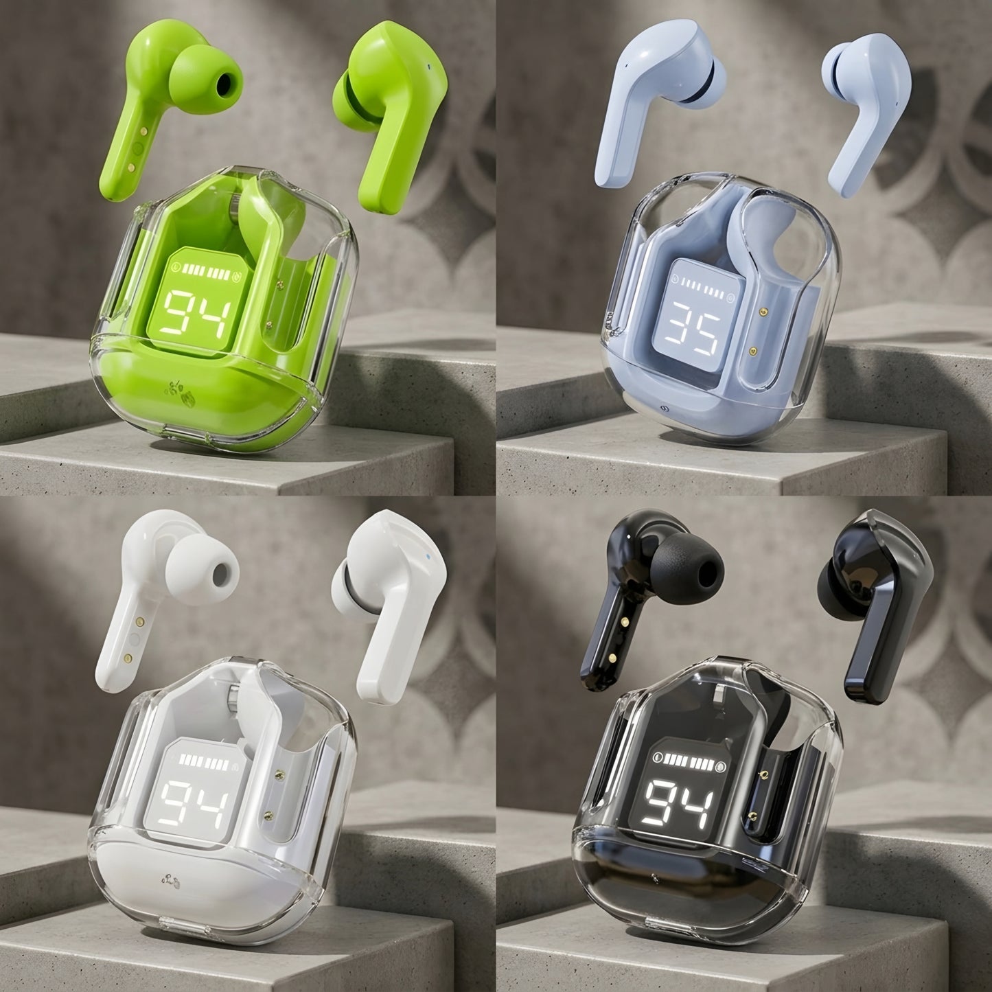 UltraPods Max – Premium Sound, Powerful Bass, and Smart LED Display Earbuds With (6 Months Warranty)
